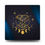 Thumbnail: Square Acrylic Wall Clock, Zodiac Sign Gemini, Black, Blue and Gold Design