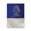 Thumbnail: Woman Meditating Hardcover Journal, White Marble, Blue with Gold Accent