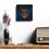 Thumbnail: Square Acrylic Wall Clock, Zodiac Sign Gemini, Black, Blue and Gold Design