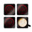 Thumbnail: Zodiac Sign Aries, Corkwood Coaster Set of 4, Red and Black Design