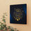 Thumbnail: Square Acrylic Wall Clock, Zodiac Sign Aquarius, Black, Blue and Gold Design