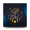 Thumbnail: Square Acrylic Wall Clock, Zodiac Sign Virgo, Black, Blue and Gold Design