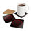 Thumbnail: Zodiac Sign Taurus, Corkwood Coaster Set of 4, Red and Black Design