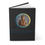 Thumbnail: Buddha Hardcover Journal, Black Texture with Blue and Yellow Accent, Lined Pages