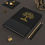 Thumbnail: Gold Tree Of Life Hardcover Journal, Black with Black Texture Accent