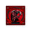 Thumbnail: Acrylic Wall Art Panel, Skull and Cloak, Cyan Lettering
