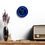 Thumbnail: Round Acrylic Wall Clock, New Moon, Meditation, Blue, Red, Teal, White and Gold