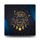 Thumbnail: Square Acrylic Wall Clock, Zodiac Sign Aquarius, Black, Blue and Gold Design
