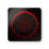 Thumbnail: Zodiac Sign Leo, Corkwood Coaster Set of 4, Red and Black Design