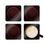 Thumbnail: Zodiac Sign Leo, Corkwood Coaster Set of 4, Red and Black Design