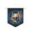 Thumbnail: Pennant, Skull and Flowers with Blue Design, Wall Decor