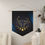 Thumbnail: Pennant, Zodiac Sign Taurus, Moon Phase, Black, Blue and Gold Design