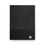 Thumbnail: Buddha Hardcover Journal, Black Texture with Blue and Yellow Accent, Lined Pages
