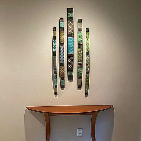 New installation of a custom set of 5 whiskey/beer barrel staves