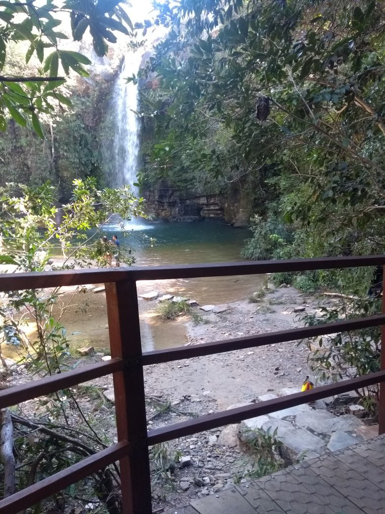 Rampa de acesso para na Cachoeira do Abade Pirenópolis, go