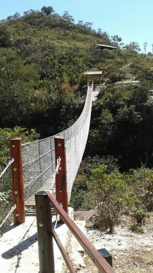 Ponte pênsil Cachoeira do ABade Piri