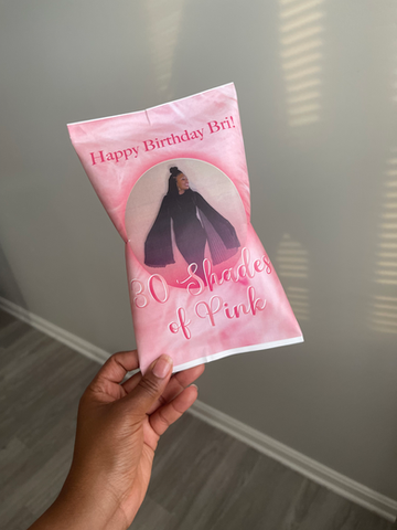 Custom birthday chip bags