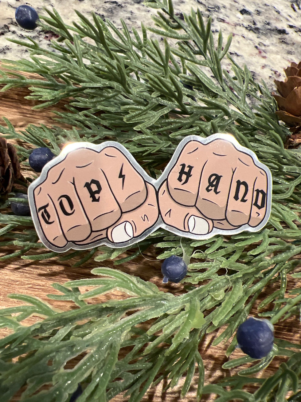 Thumbnail: Top Hand Knuckles Mirror Sticker