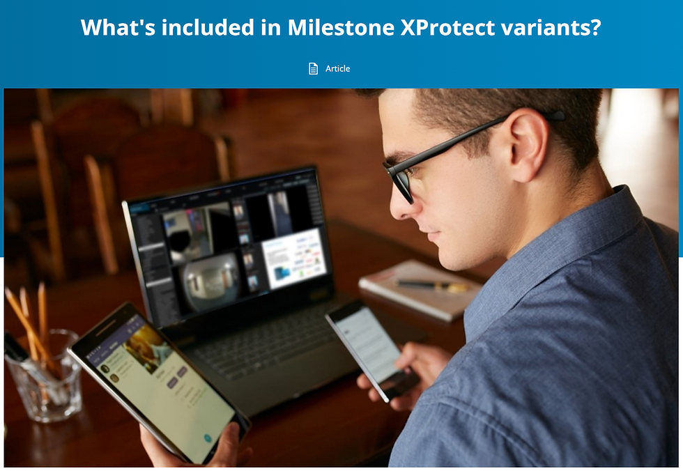 What's Included in Milestone XProtect Variants?