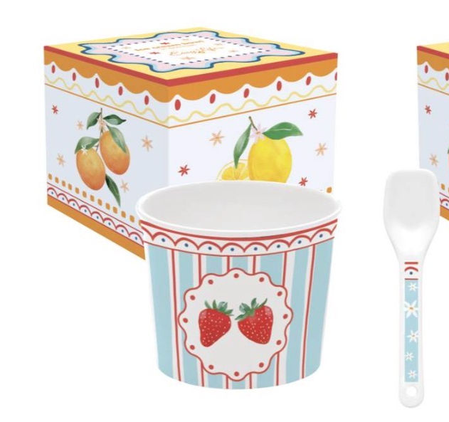 Miniatura: taça gelado frutas