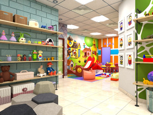Interior view of kids center, Playroom, NJ
