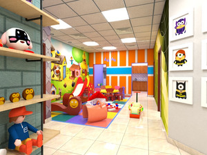 Interior view of kids center, Playroom, NJ