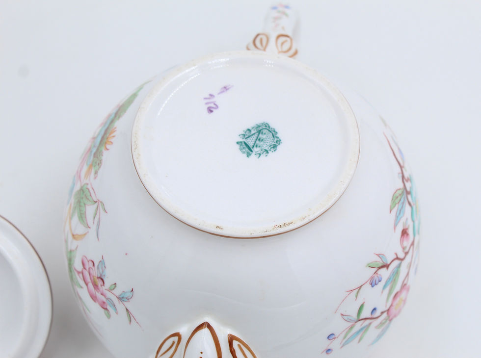 Miniature : Théière en faïence de Sarreguemines Modèle Minton H = 15 cm