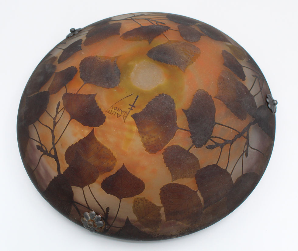 Thumbnail: Lustre plafonnier Art Nouveau signé Daum Nancy