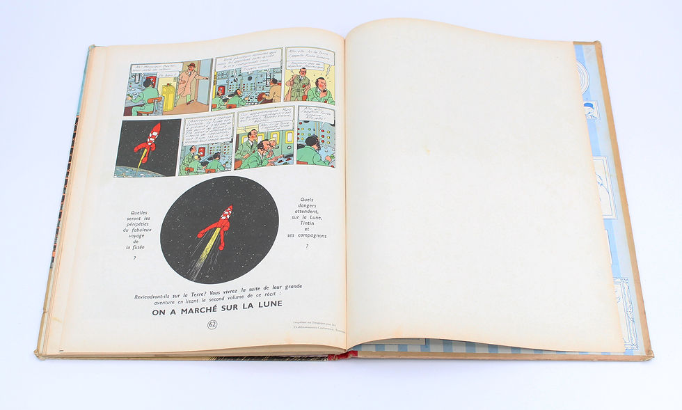 Miniature : Bd Hergé Les aventures de Tintin Objectif lune B22 1957