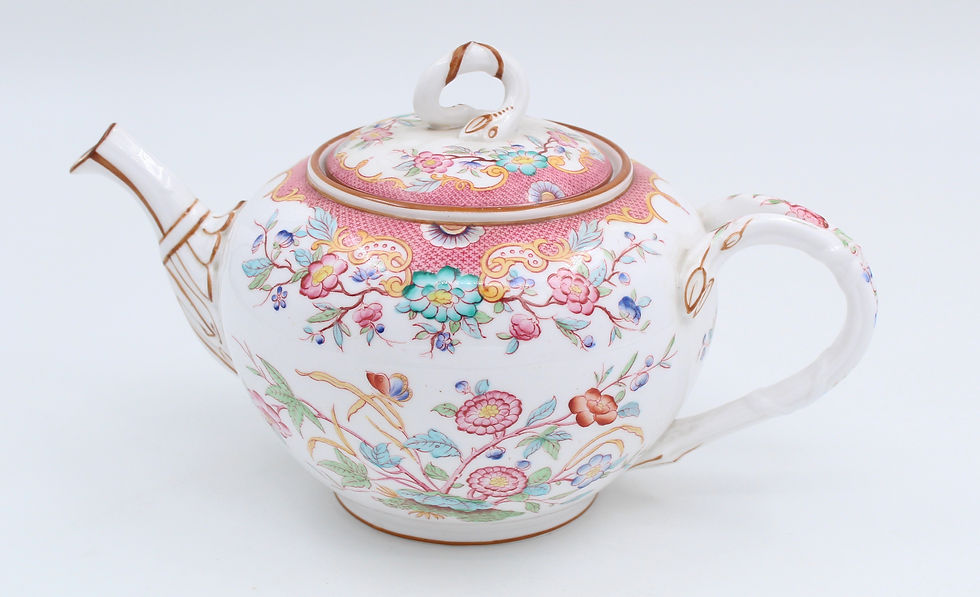 Miniature : Théière en faïence de Sarreguemines Modèle Minton H = 15 cm