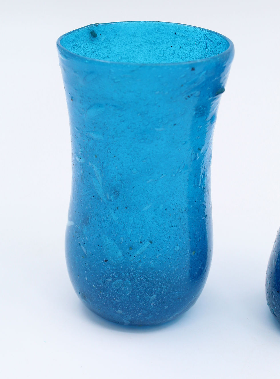 2 Gobelets vintage en verre Murano Pulegoso circa 1930/1940 ITALIE