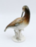 Miniature : Karl Ens OISEAU en porcelaine émaillé SAXE BECASSE  H = 21.5 CM