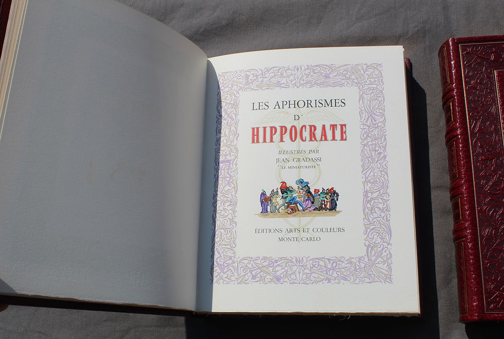 Thumbnail: HIPPOCRATE Les Aphorismes illustrations JEAN GRADASSI Tome 1 et 2