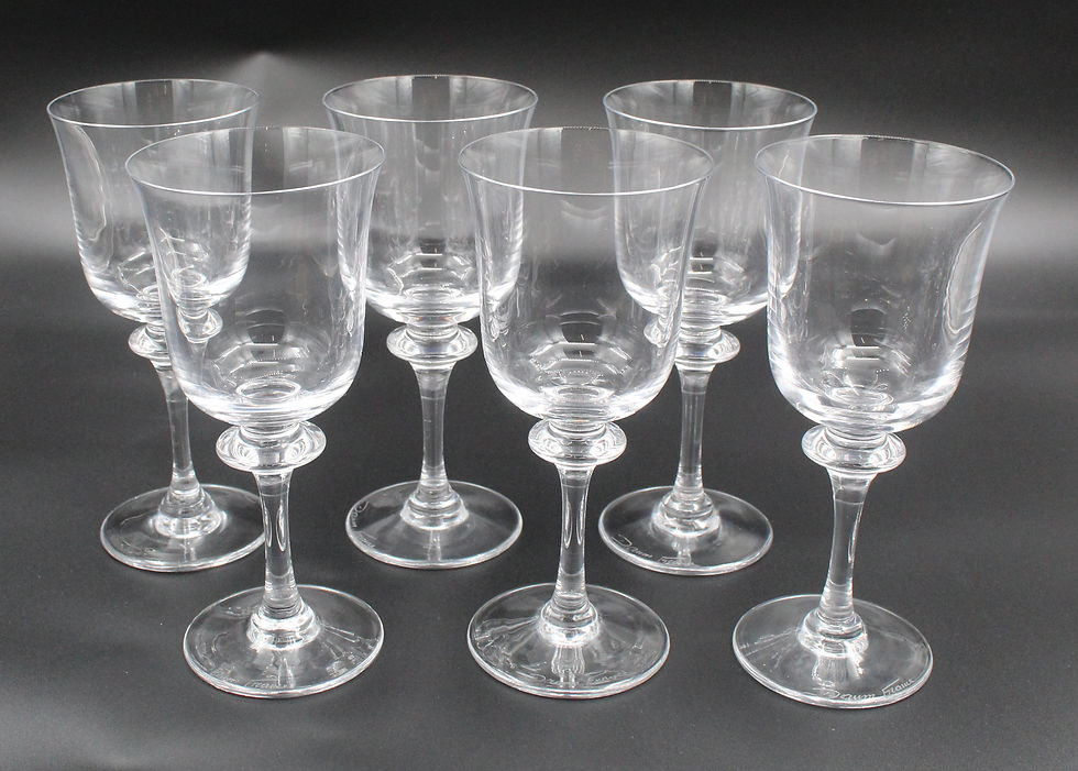 6 verres à vin modèle Saumur cristal Daum France H = 17 cm