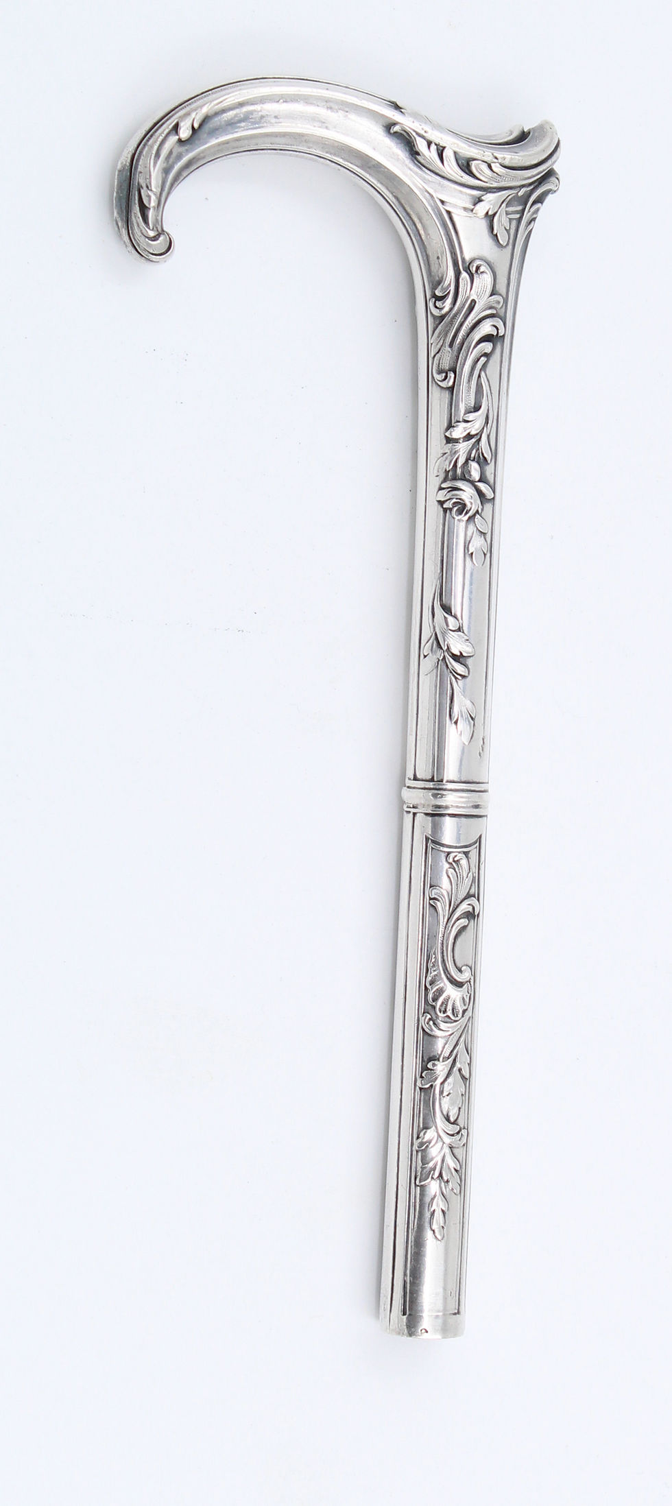 MANCHE D OMBRELLE en ARGENT décor art nouveau ROCAILLE