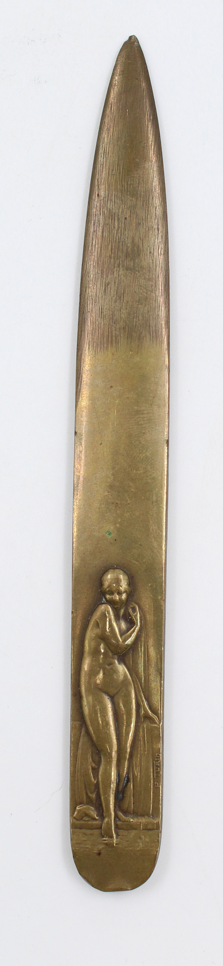 Miniature : Ouvre-lettre coupe papier Ancien en Bronze Signé P. Turin Art déco