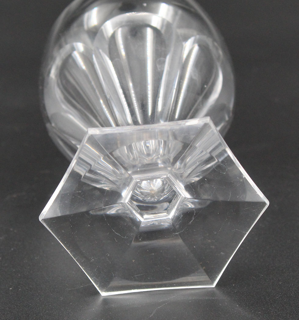 Miniature : 6 verres à vin cuit / liqueur en cristal de Saint Louis modèle Poincaré H = 9 cm