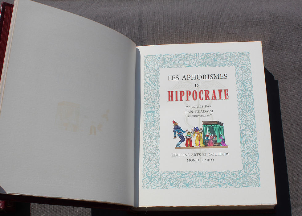 Miniature : HIPPOCRATE Les Aphorismes illustrations JEAN GRADASSI Tome 1 et 2