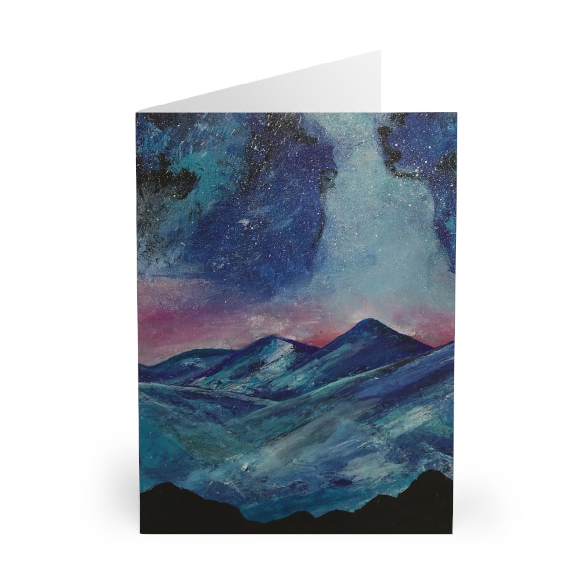 CAG Online of Greeting Cards - Hills at Night by Sharmistha Sikdar