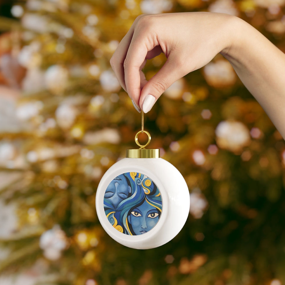 Thumbnail: CAG Online Christmas Ball Ornament - Shades of Life by Anupama Nair