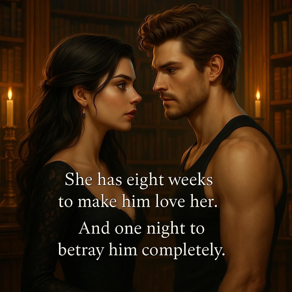 Thumbnail: Couple gazing at each other, "She has eight weeks to make him love her."