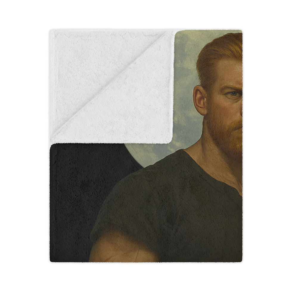 Thumbnail: Man's face on throw blanket. Blood Remembers – Cinematic Dark Fantasy Wolf Shifter Theme Song | MK Dalton.