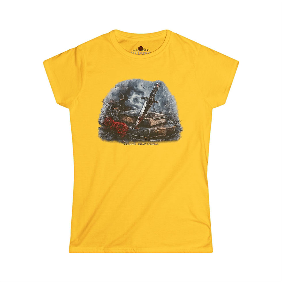 Thumbnail: Cursed Blade & Grimoire Women’s Softstyle Tee – Dark Fantasy Romance Shirt