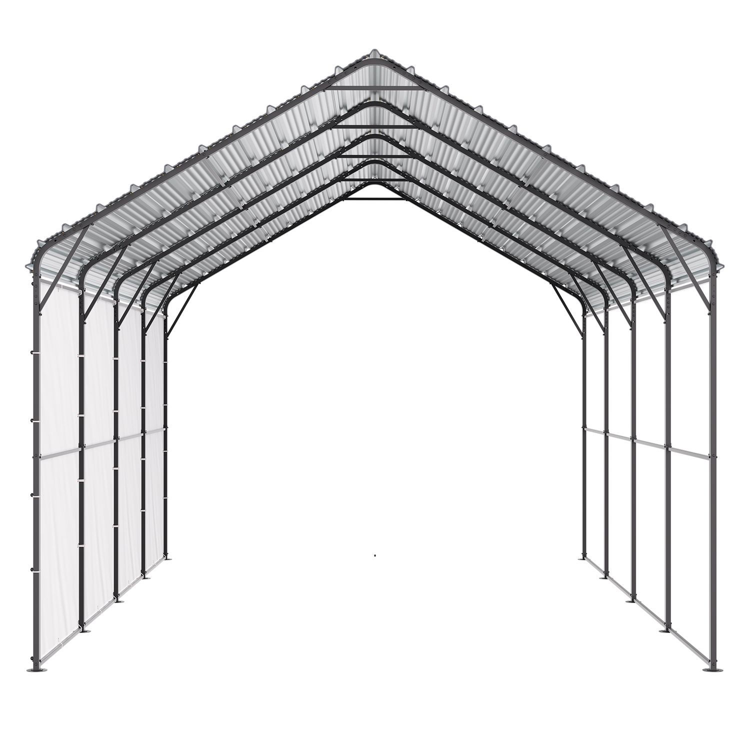 Premium 12x20 Heavy Duty Steel Carport for Outdoor Vehicle Storage