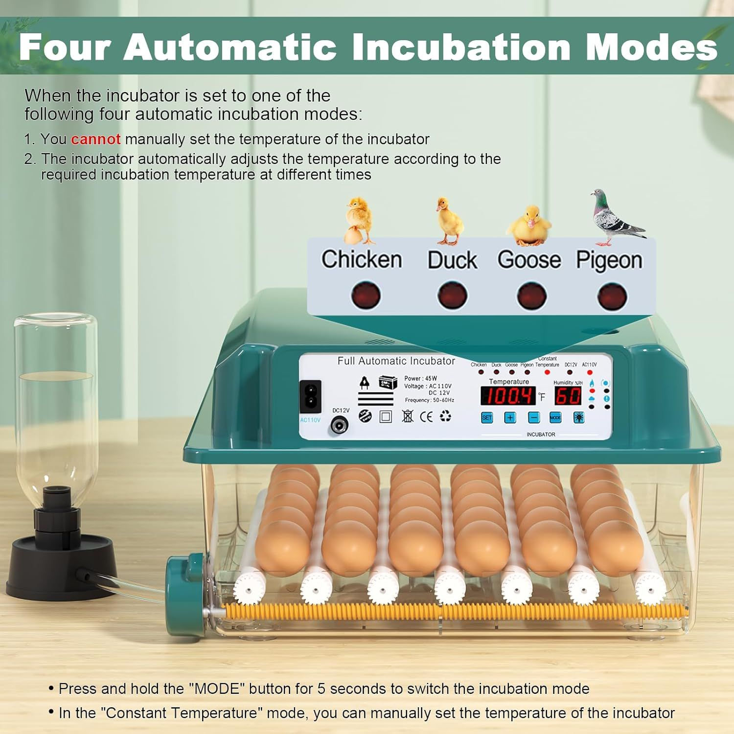 36-Egg Automatic Incubator for Hatching Perfect Chicks