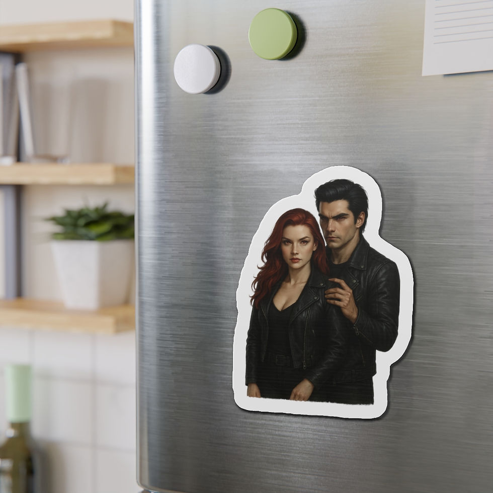 Thumbnail: Couple magnet on a refrigerator: Phoenix & Forge Magnet — Alpha Partners Die-Cut Vinyl Magnet