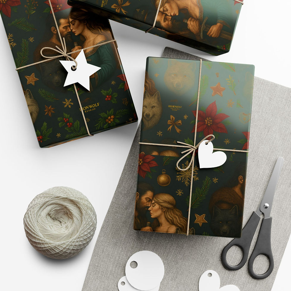 Thumbnail: Wrapped gifts with ribbon and tags, scissors, and string on a table.