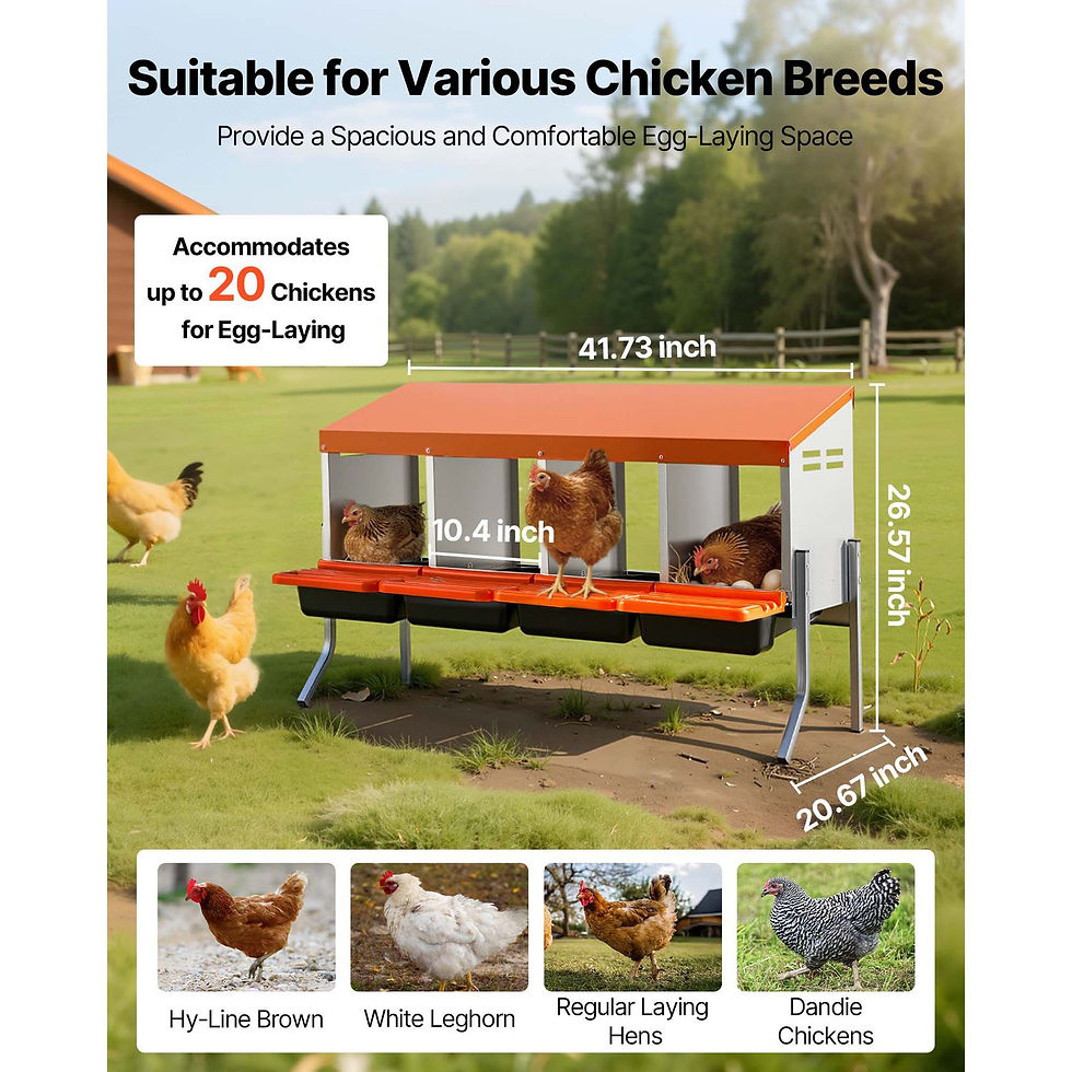 Thumbnail: Premium 4-Compartment Chicken Nesting Box with Support Legs & Easy Access