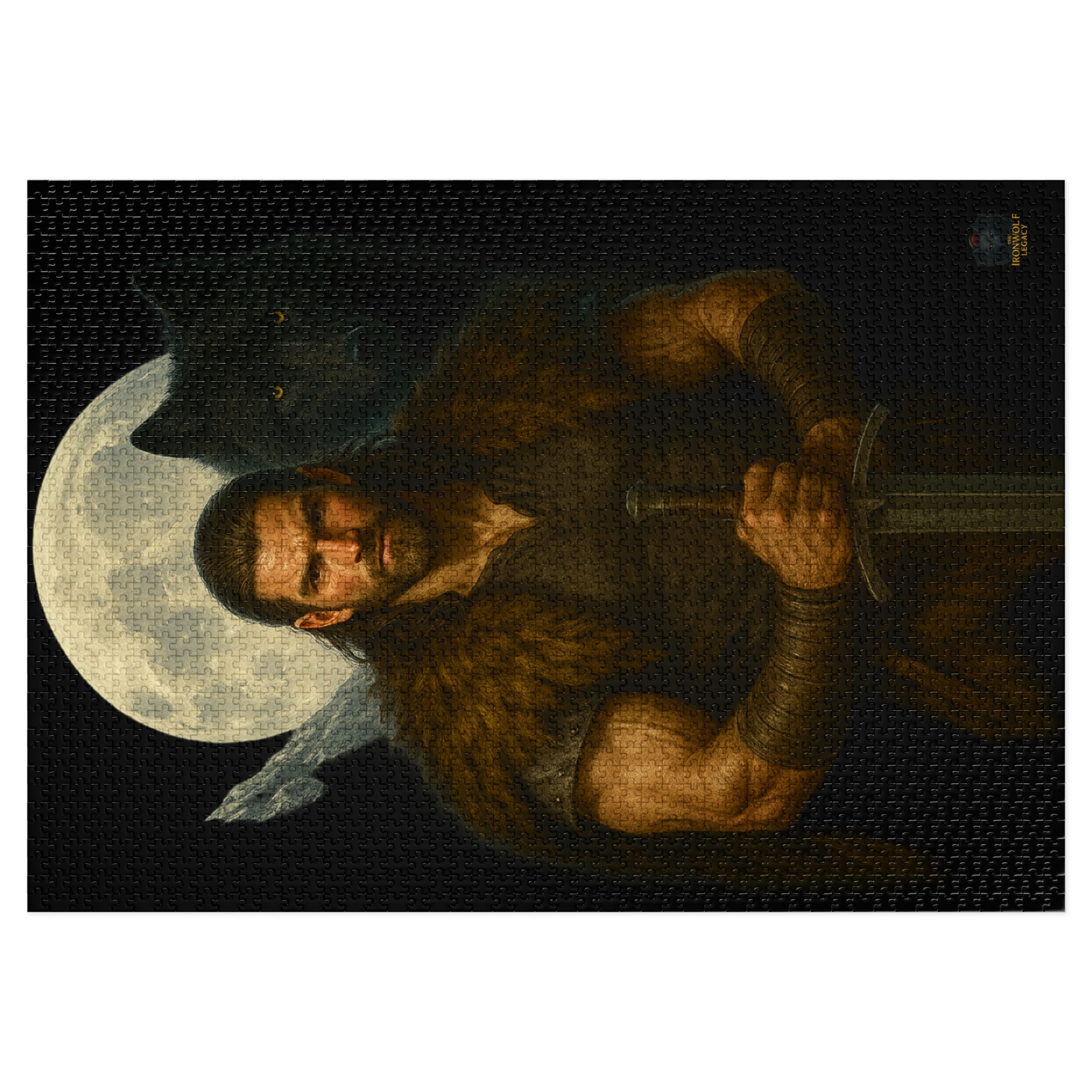 A warrior holding a sword in front of a full moon in the night sky. • Phoenix Reed magnet • Alpha female magnet • Moon’s Shadow merch • Reed Pack Ch
