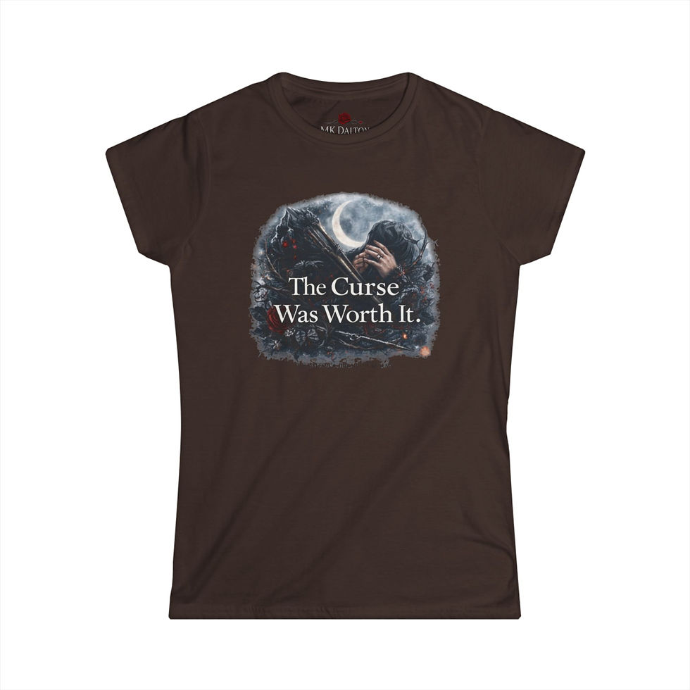 Thumbnail: “The Curse Was Worth It” Women’s Softstyle Tee – Dark Fantasy Romance Shirt